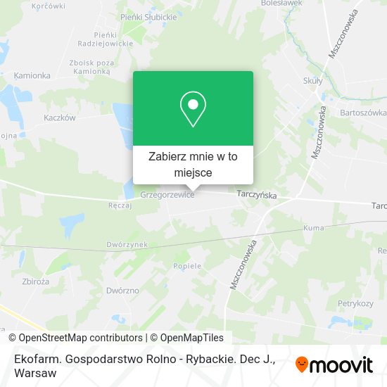 Mapa Ekofarm. Gospodarstwo Rolno - Rybackie. Dec J.