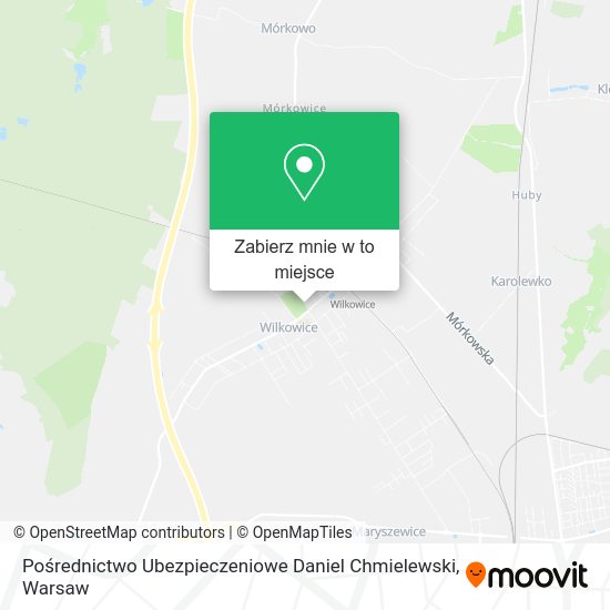 Mapa Pośrednictwo Ubezpieczeniowe Daniel Chmielewski