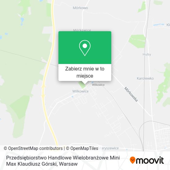 Mapa Przedsiębiorstwo Handlowe Wielobranżowe Mini Max Klaudiusz Górski