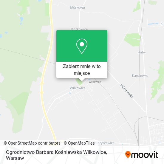 Mapa Ogrodnictwo Barbara Kośniewska Wilkowice