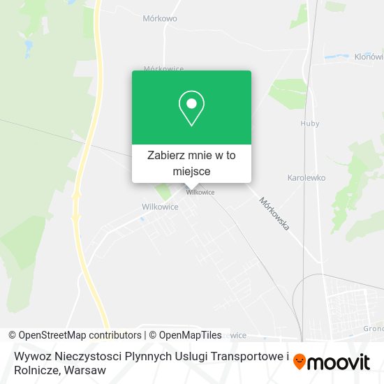 Mapa Wywoz Nieczystosci Plynnych Uslugi Transportowe i Rolnicze