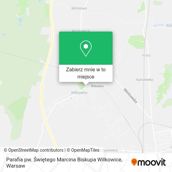 Mapa Parafia pw. Świętego Marcina Biskupa Wilkowice