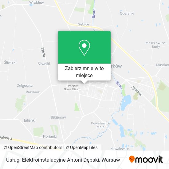 Mapa Usługi Elektroinstalacyjne Antoni Dębski