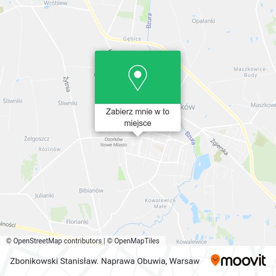 Mapa Zbonikowski Stanisław. Naprawa Obuwia