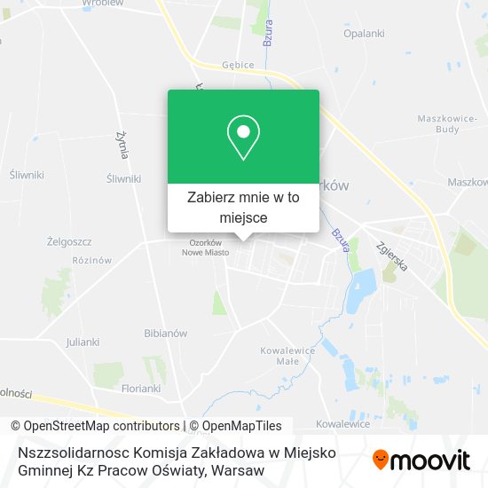 Mapa Nszzsolidarnosc Komisja Zakładowa w Miejsko Gminnej Kz Pracow Oświaty