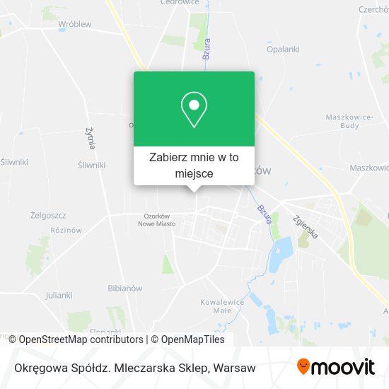 Mapa Okręgowa Spółdz. Mleczarska Sklep