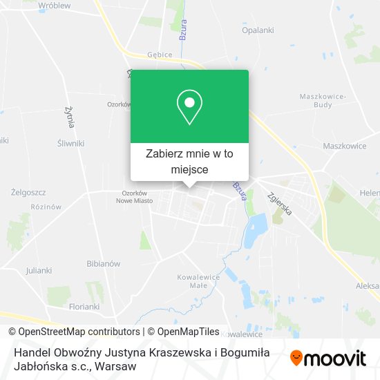 Mapa Handel Obwoźny Justyna Kraszewska i Bogumiła Jabłońska s.c.