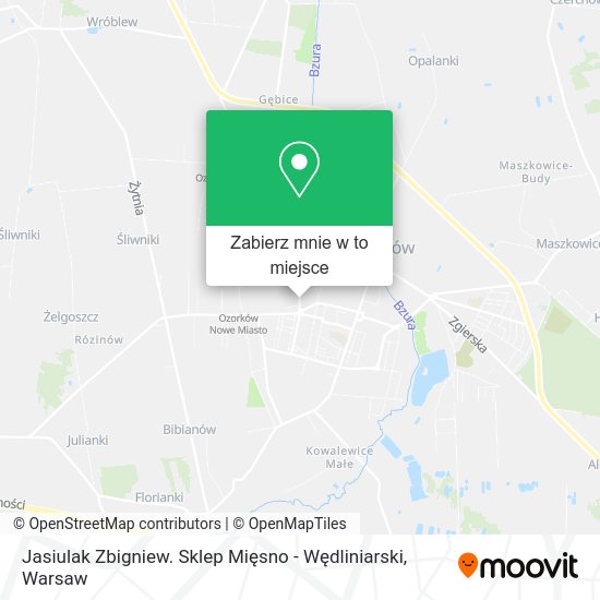 Mapa Jasiulak Zbigniew. Sklep Mięsno - Wędliniarski