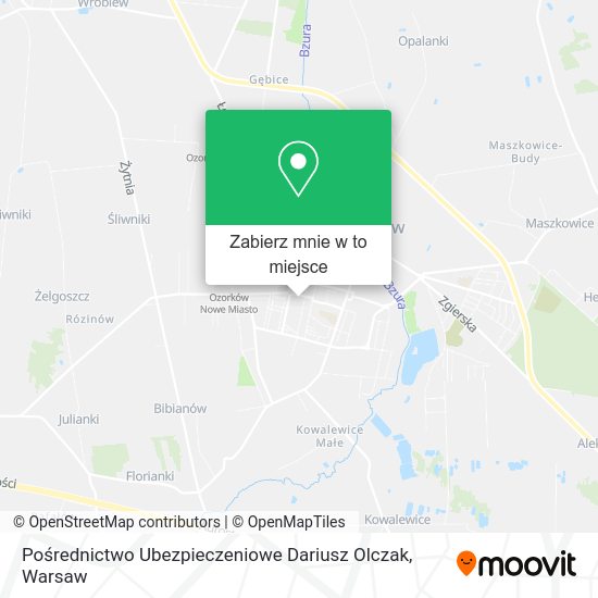 Mapa Pośrednictwo Ubezpieczeniowe Dariusz Olczak