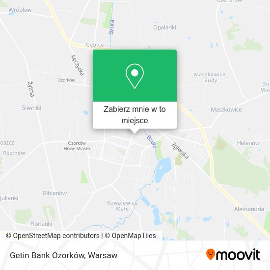 Mapa Getin Bank Ozorków