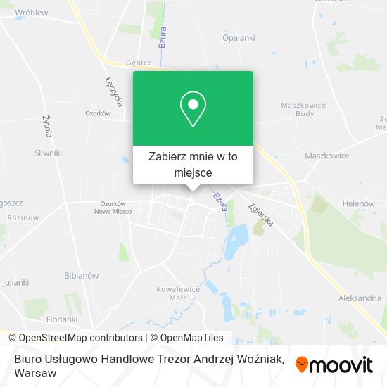 Mapa Biuro Usługowo Handlowe Trezor Andrzej Woźniak