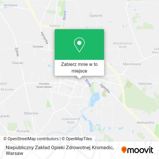 Mapa Niepubliczny Zakład Opieki Zdrowotnej Kromedic