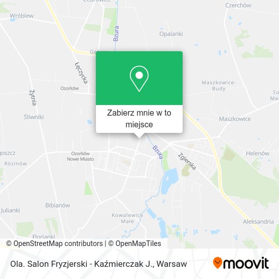 Mapa Ola. Salon Fryzjerski - Kaźmierczak J.