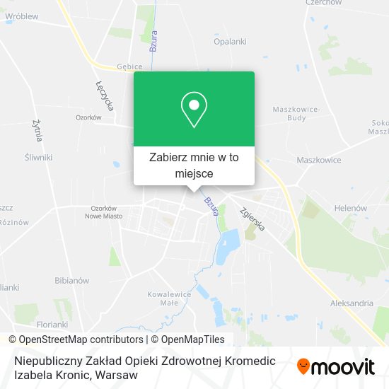 Mapa Niepubliczny Zakład Opieki Zdrowotnej Kromedic Izabela Kronic