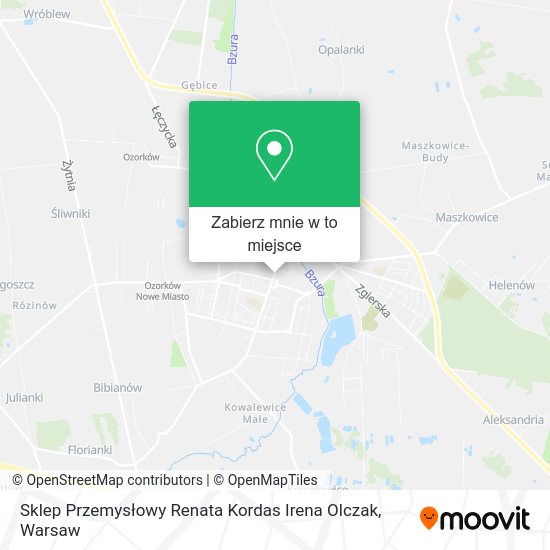 Mapa Sklep Przemysłowy Renata Kordas Irena Olczak