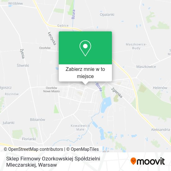 Mapa Sklep Firmowy Ozorkowskiej Spółdzielni Mleczarskiej