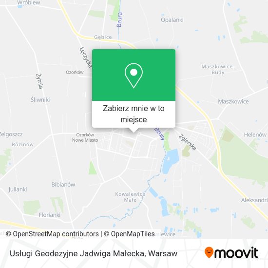 Mapa Usługi Geodezyjne Jadwiga Małecka