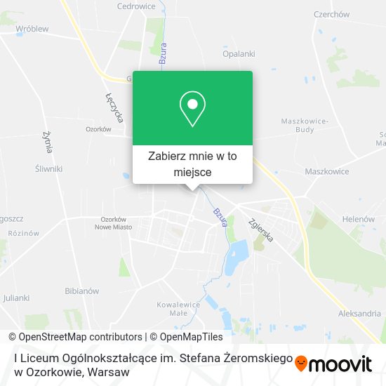 Mapa I Liceum Ogólnokształcące im. Stefana Żeromskiego w Ozorkowie