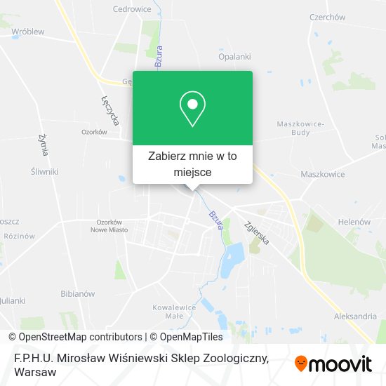 Mapa F.P.H.U. Mirosław Wiśniewski Sklep Zoologiczny