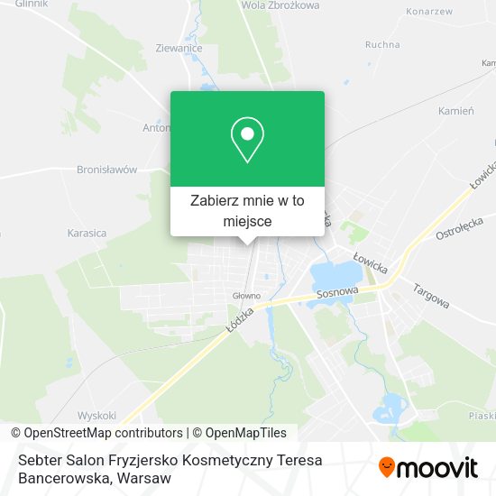 Mapa Sebter Salon Fryzjersko Kosmetyczny Teresa Bancerowska
