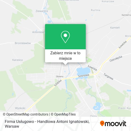 Mapa Firma Usługowo - Handlowa Antoni Ignatowski