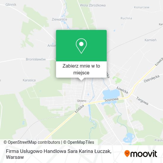 Mapa Firma Usługowo Handlowa Sara Karina Łuczak