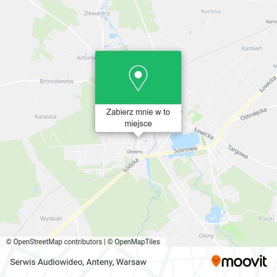 Mapa Serwis Audiowideo, Anteny