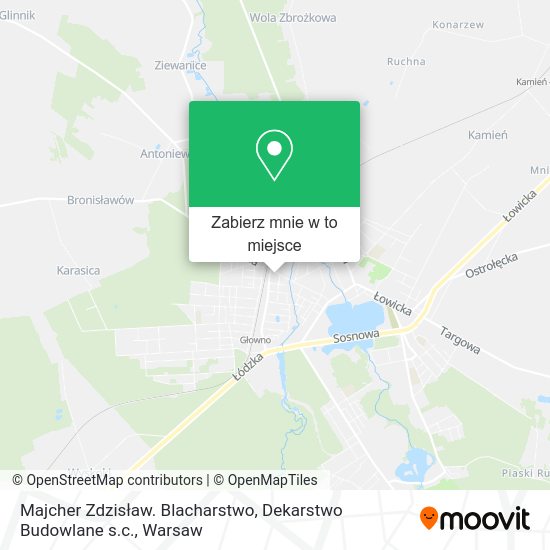 Mapa Majcher Zdzisław. Blacharstwo, Dekarstwo Budowlane s.c.