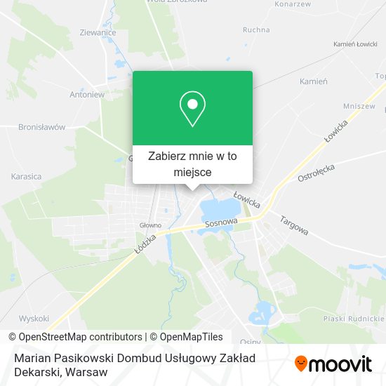 Mapa Marian Pasikowski Dombud Usługowy Zakład Dekarski