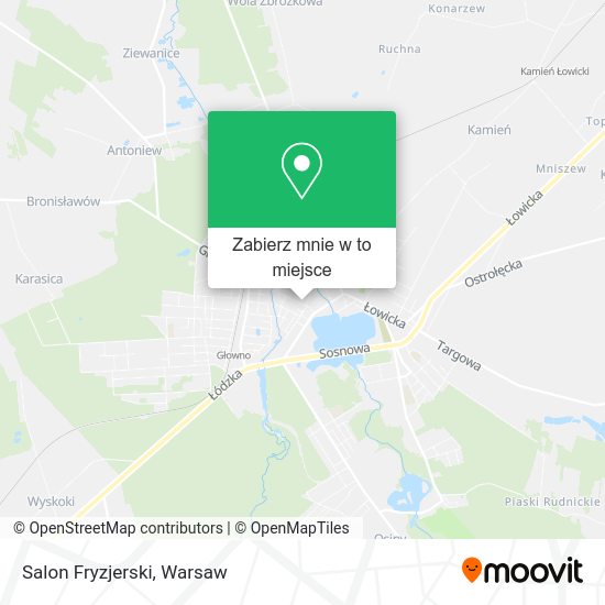 Mapa Salon Fryzjerski