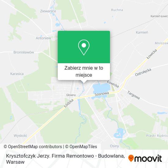 Mapa Krysztofczyk Jerzy. Firma Remontowo - Budowlana