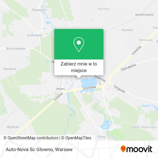 Mapa Auto-Nova Sc Głowno