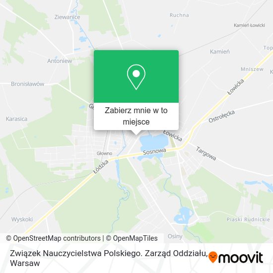 Mapa Związek Nauczycielstwa Polskiego. Zarząd Oddziału