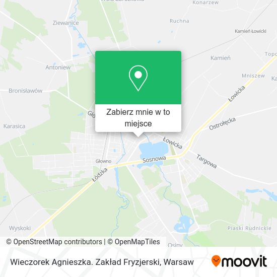 Mapa Wieczorek Agnieszka. Zakład Fryzjerski