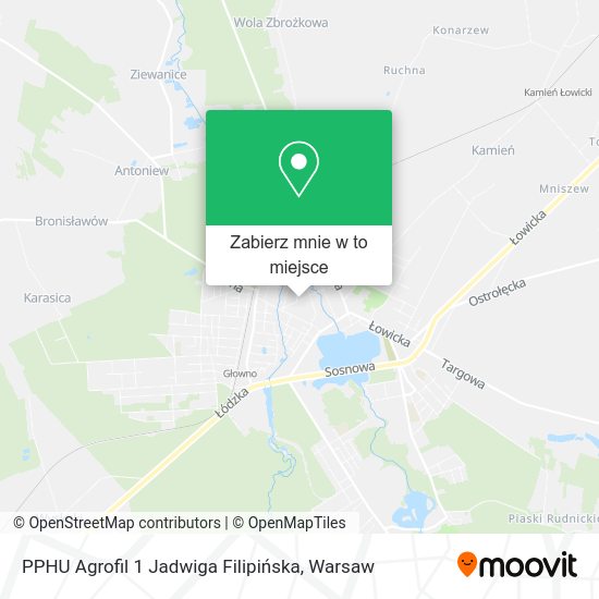 Mapa PPHU Agrofil 1 Jadwiga Filipińska