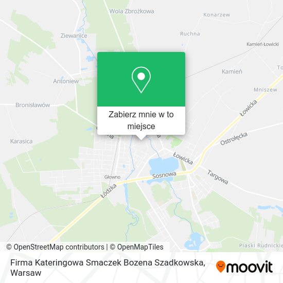 Mapa Firma Kateringowa Smaczek Bozena Szadkowska