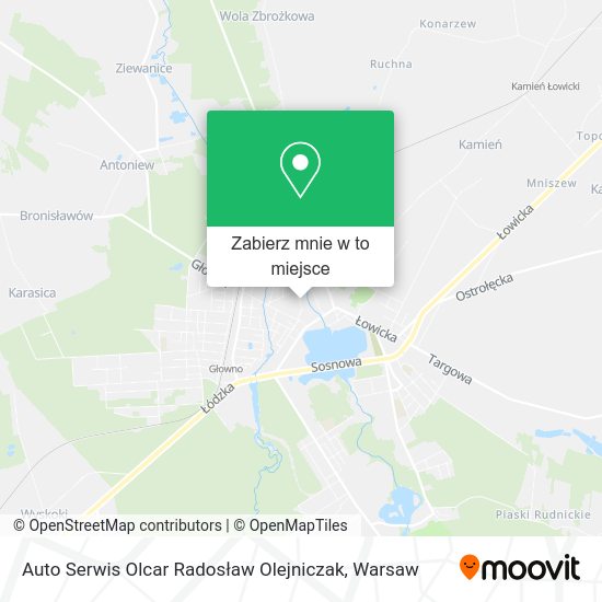 Mapa Auto Serwis Olcar Radosław Olejniczak