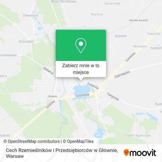 Mapa Cech Rzemieślników i Przedsiębiorców w Głównie