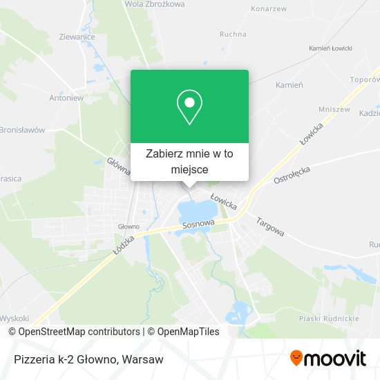 Mapa Pizzeria k-2 Głowno