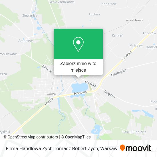 Mapa Firma Handlowa Zych Tomasz Robert Zych