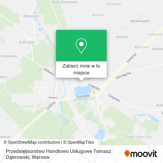 Mapa Przedsiębiorstwo Handlowo Usługowe Tomasz Dąbrowski