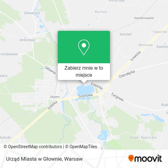 Mapa Urząd Miasta w Głownie