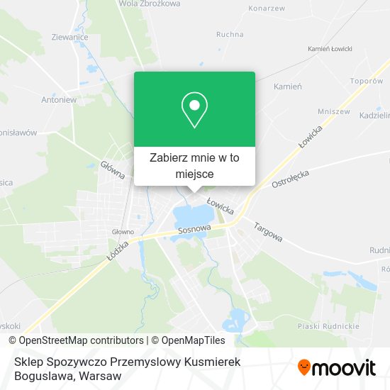 Mapa Sklep Spozywczo Przemyslowy Kusmierek Boguslawa