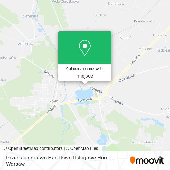 Mapa Przedsiebiorstwo Handlowo Uslugowe Homa