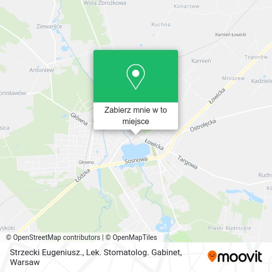 Mapa Strzecki Eugeniusz., Lek. Stomatolog. Gabinet