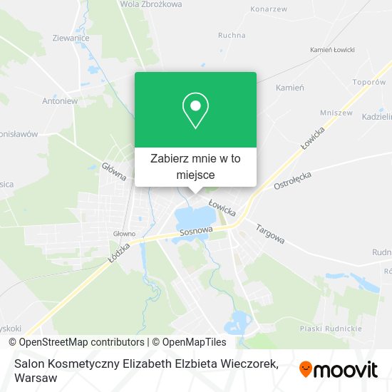 Mapa Salon Kosmetyczny Elizabeth Elzbieta Wieczorek