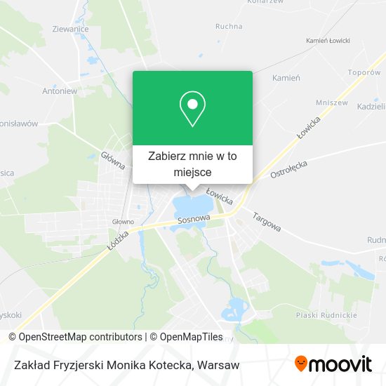 Mapa Zakład Fryzjerski Monika Kotecka