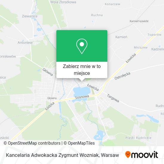 Mapa Kancelaria Adwokacka Zygmunt Wozniak