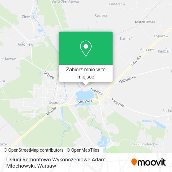 Mapa Usługi Remontowo Wykończeniowe Adam Młochowski