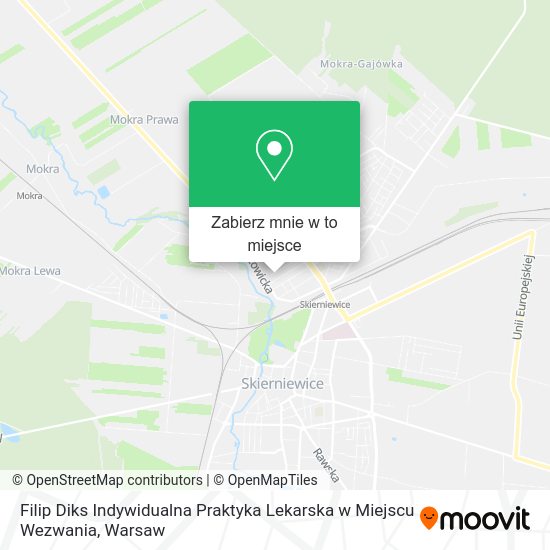 Mapa Filip Diks Indywidualna Praktyka Lekarska w Miejscu Wezwania